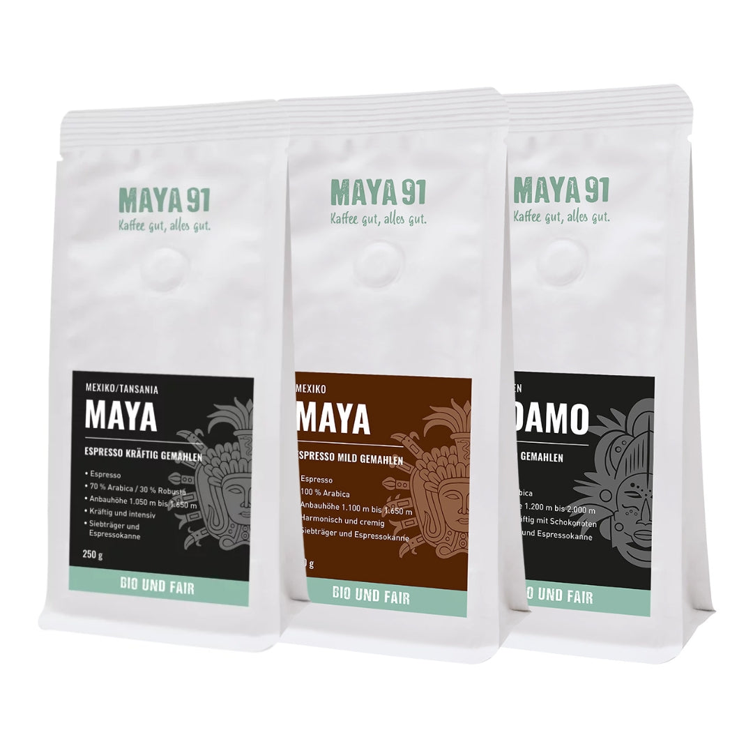 MAYA91 - Espresso Probierpaket (gemahlen) 3x250g