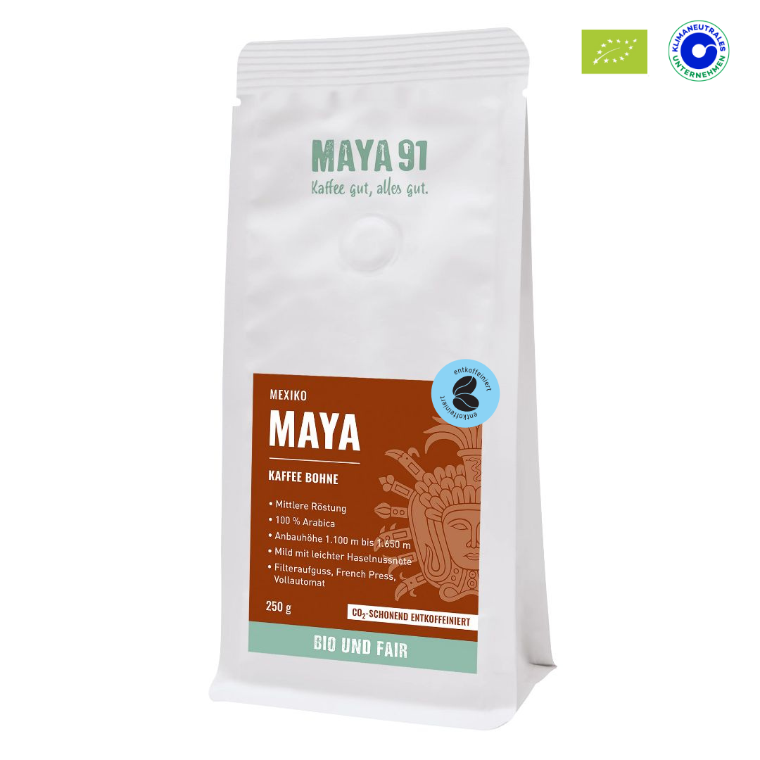 MAYA Entkoffeinierter BIO Fair Trade Kaffee (Bohne)